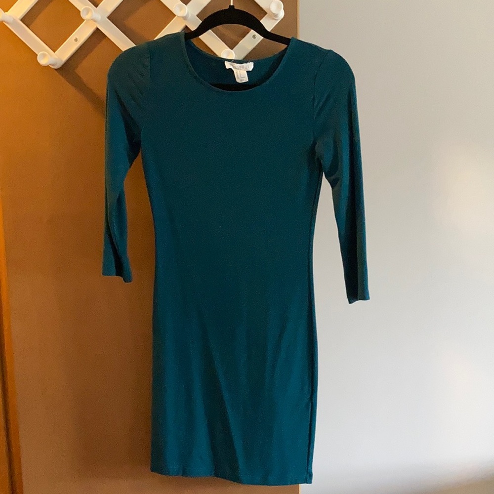 Body con teal dress